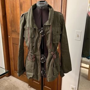 Bar 3 army green barn jacket out maker flak jacket xs